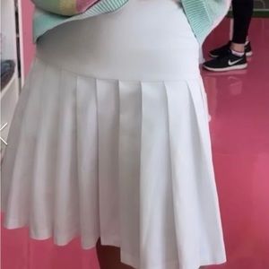 Mia Mod Cotton Pleated white Tennis skirt